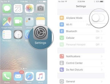airplane mode ios 13
