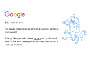 500 internal server error