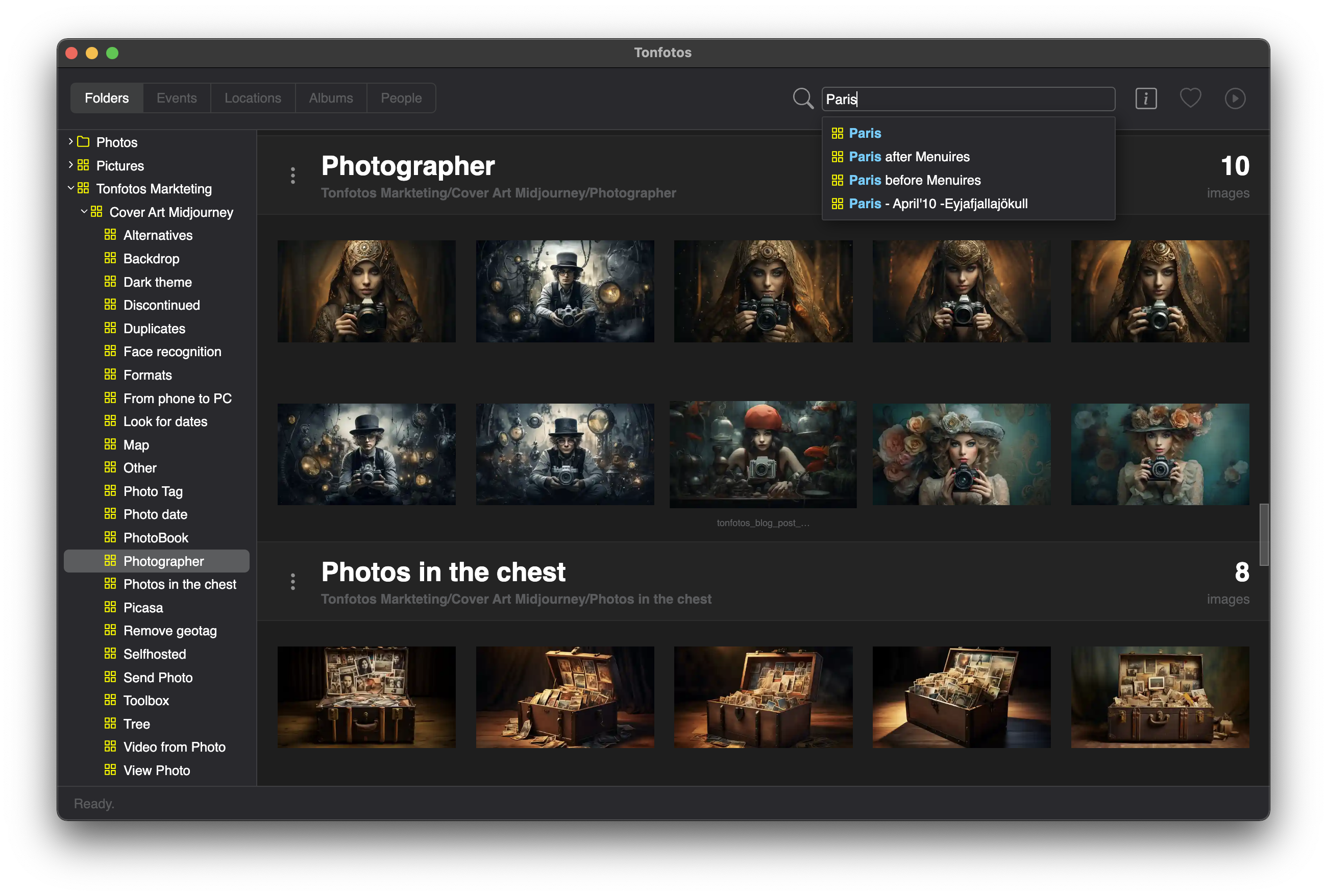 Tonfotos Interface Screenshot