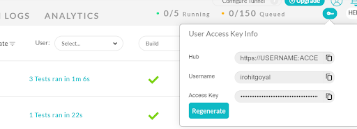 regenerate user access key