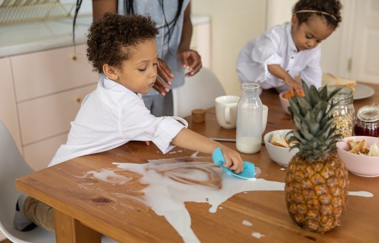 keeping a clean space with kids