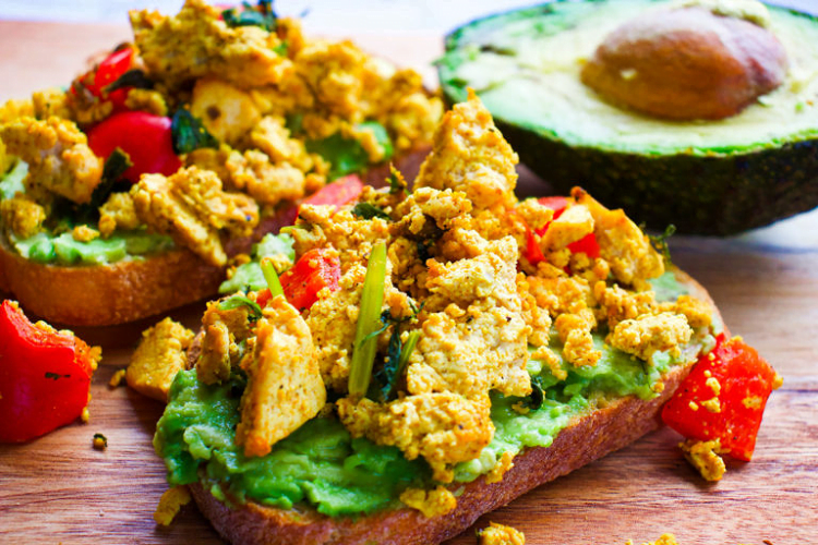 scrambled tofu on toast