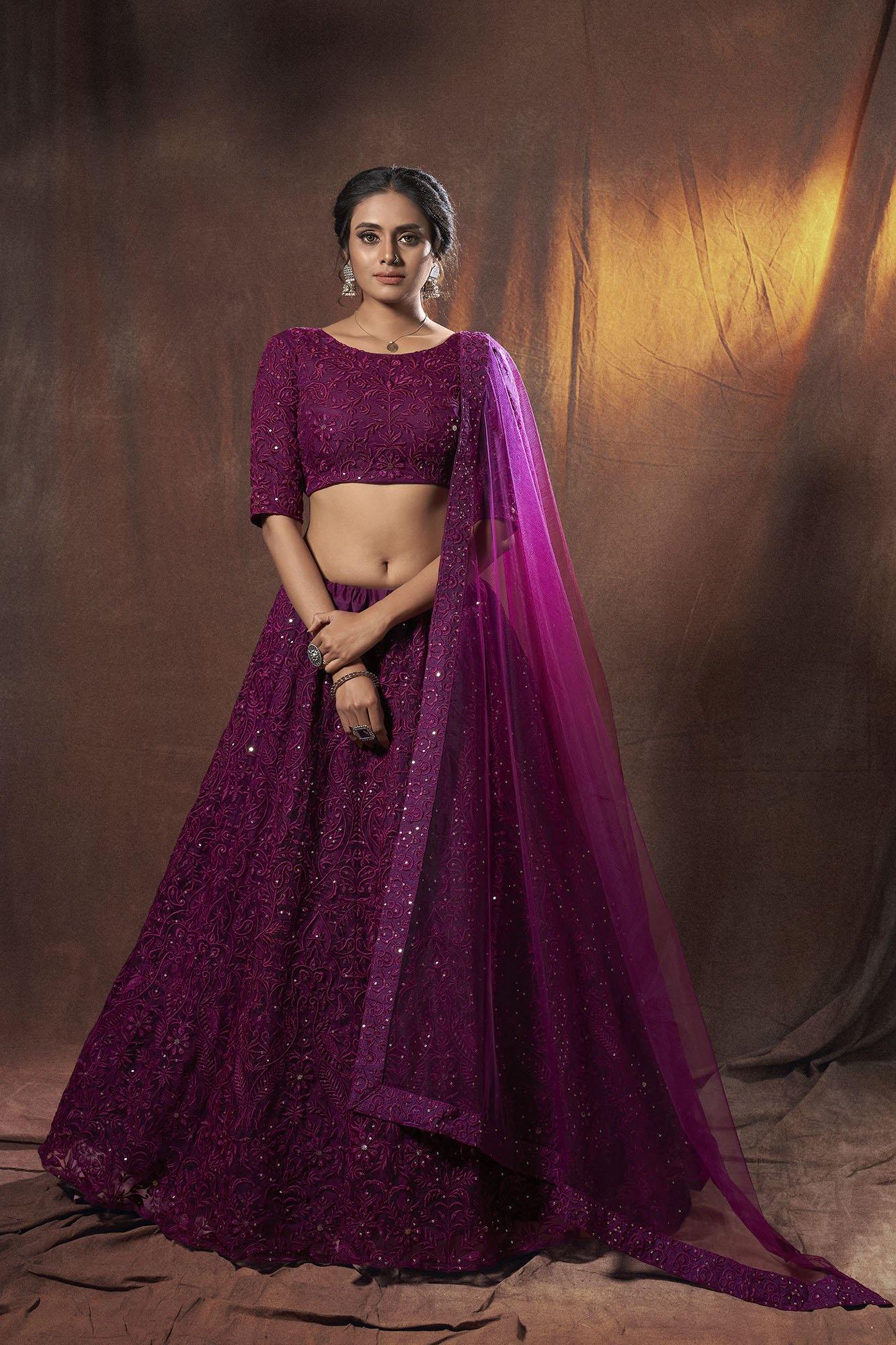 ethnic monochrome lehengas