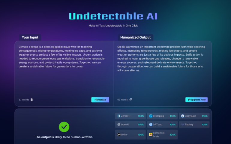 Undetectable AI