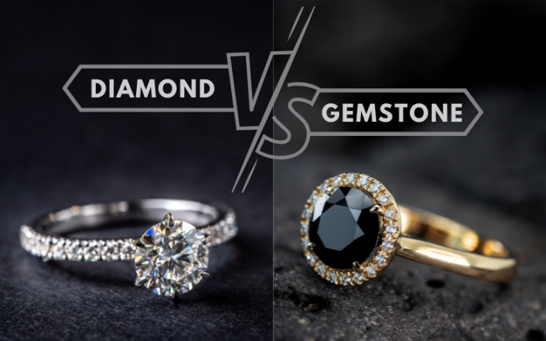 diamond vs gemstone engagement rings