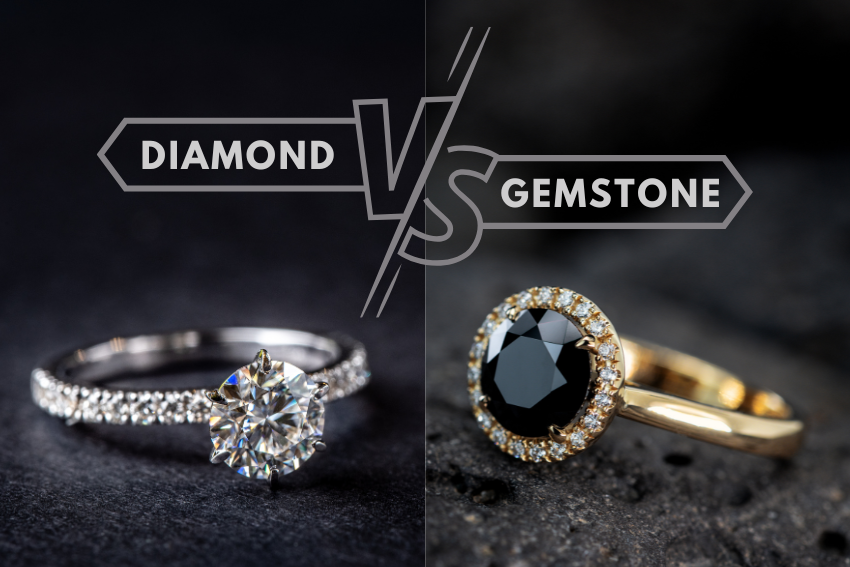 diamond vs gemstone engagement rings