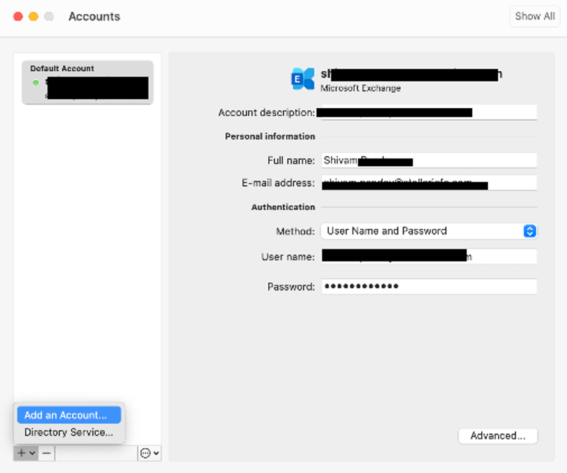add an account