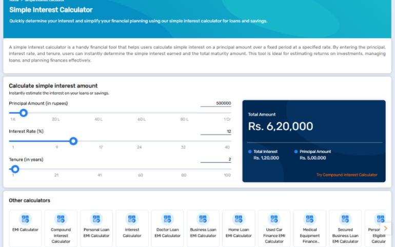 simple interest calculator