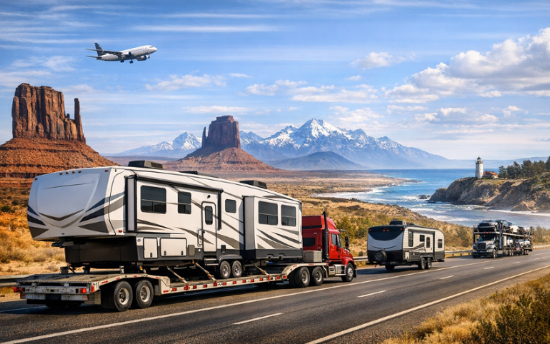 RV trailer shipping