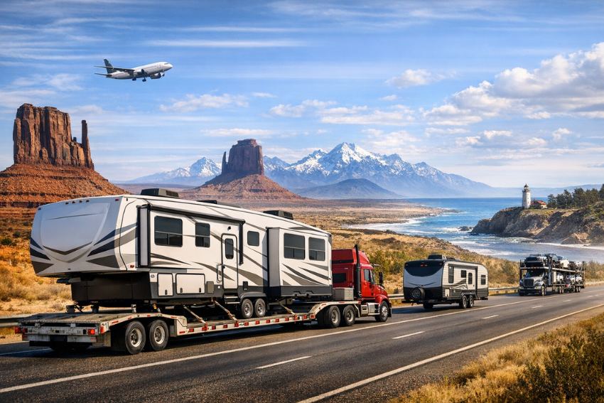 RV trailer shipping