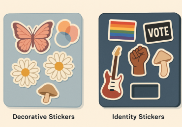 decorative stickers and identity stickers