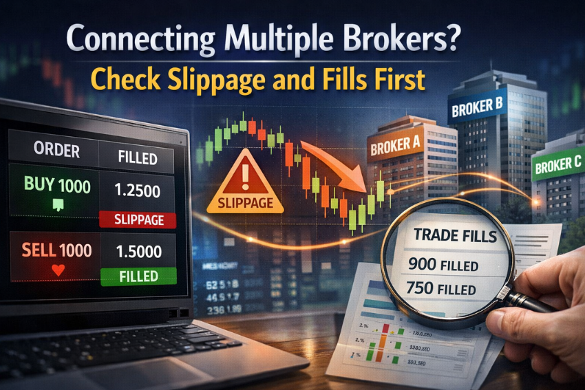 Connecting Multiple Brokers Check Slippage and Fills First