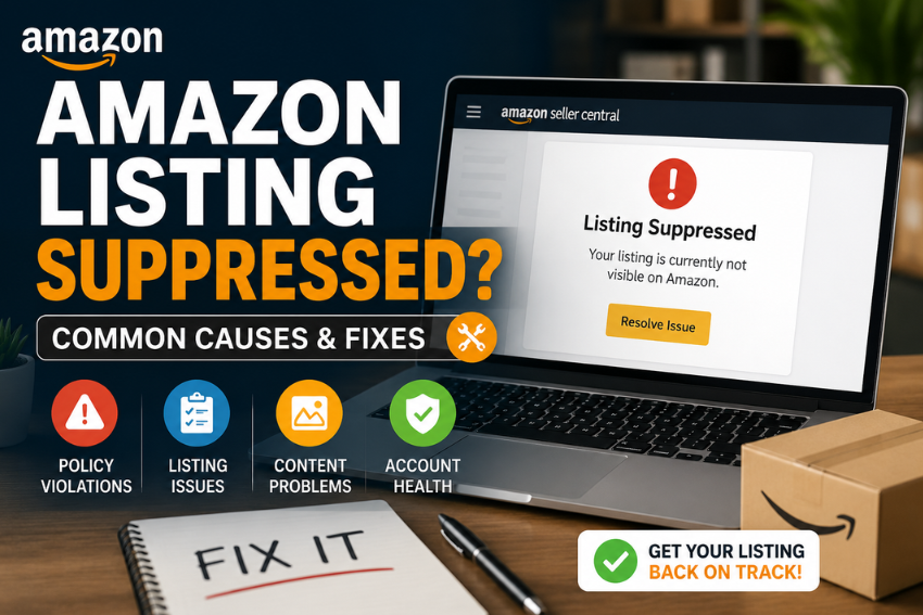 Amazon listing suppressed