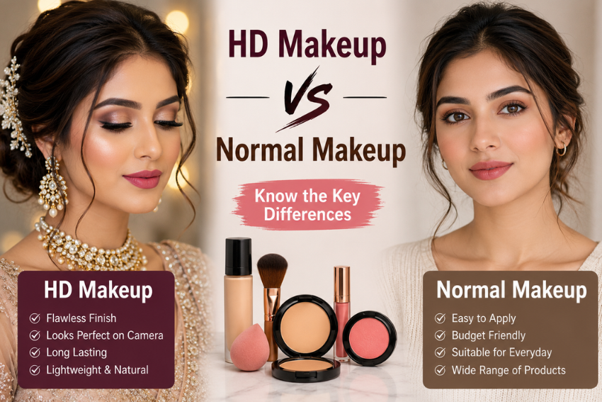 HD Makeup vs Normal Makeup