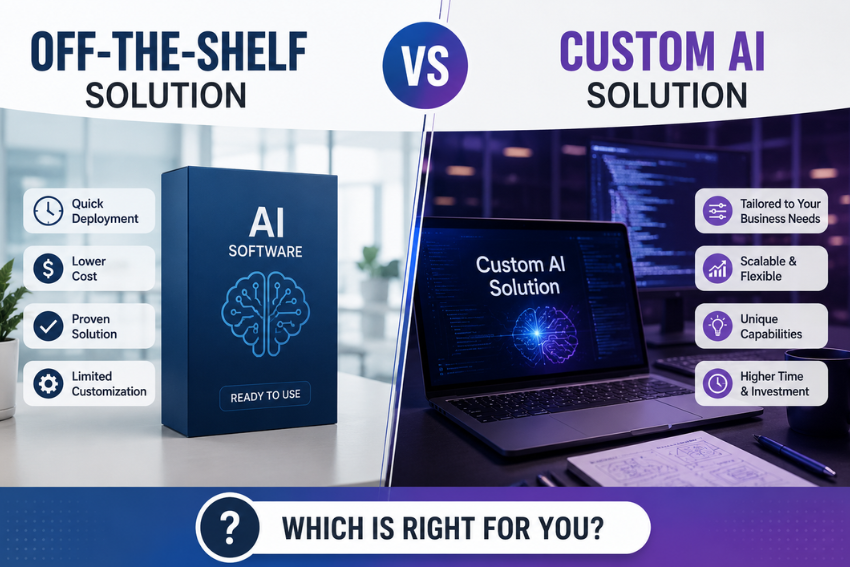 off-the-shelf vs custom AI solution